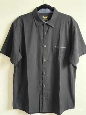 EUC Hera Collection Black Short-Sleeve Button-Down Shirt